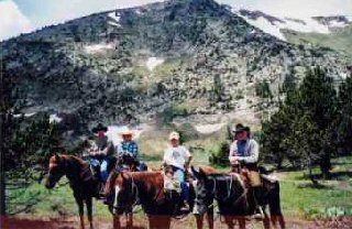 Riders at Pecos Baldy Lake